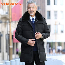 Load image into Gallery viewer, 2019 New Winter Jacket Men Big Artificial Fur Collar Hooded Duck Down Jacket Thick down jacket men warm coat 4XL 5XL
