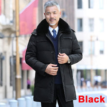 Load image into Gallery viewer, 2019 New Winter Jacket Men Big Artificial Fur Collar Hooded Duck Down Jacket Thick down jacket men warm coat 4XL 5XL