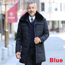 Load image into Gallery viewer, 2019 New Winter Jacket Men Big Artificial Fur Collar Hooded Duck Down Jacket Thick down jacket men warm coat 4XL 5XL